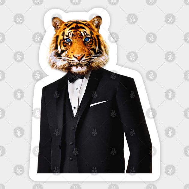 Tuxedo Tiger Sticker by timtopping
